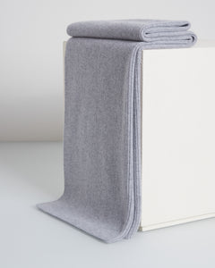 Grey Kid Cashmere knitted scarf