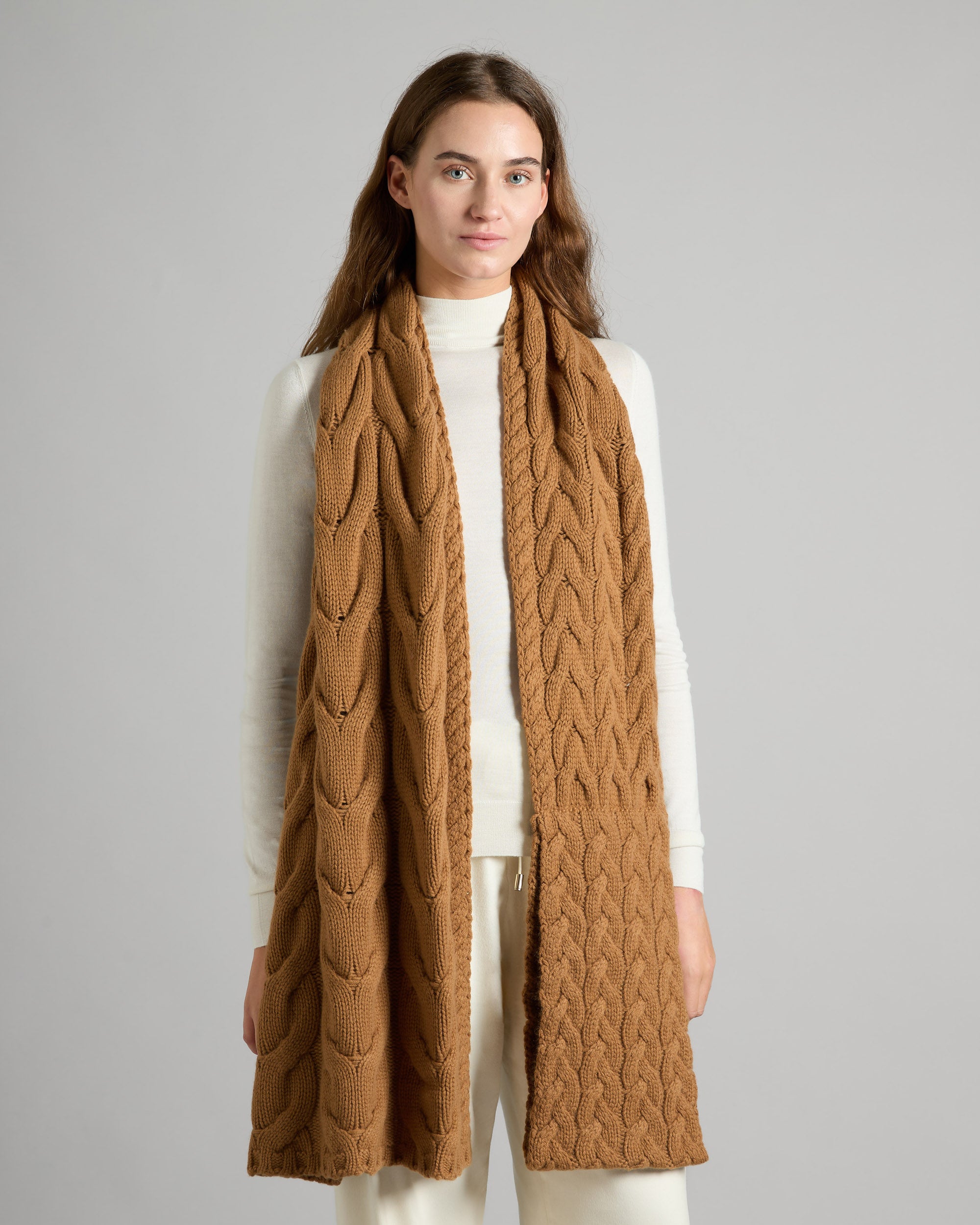Kid Cashmere knit scarf 2