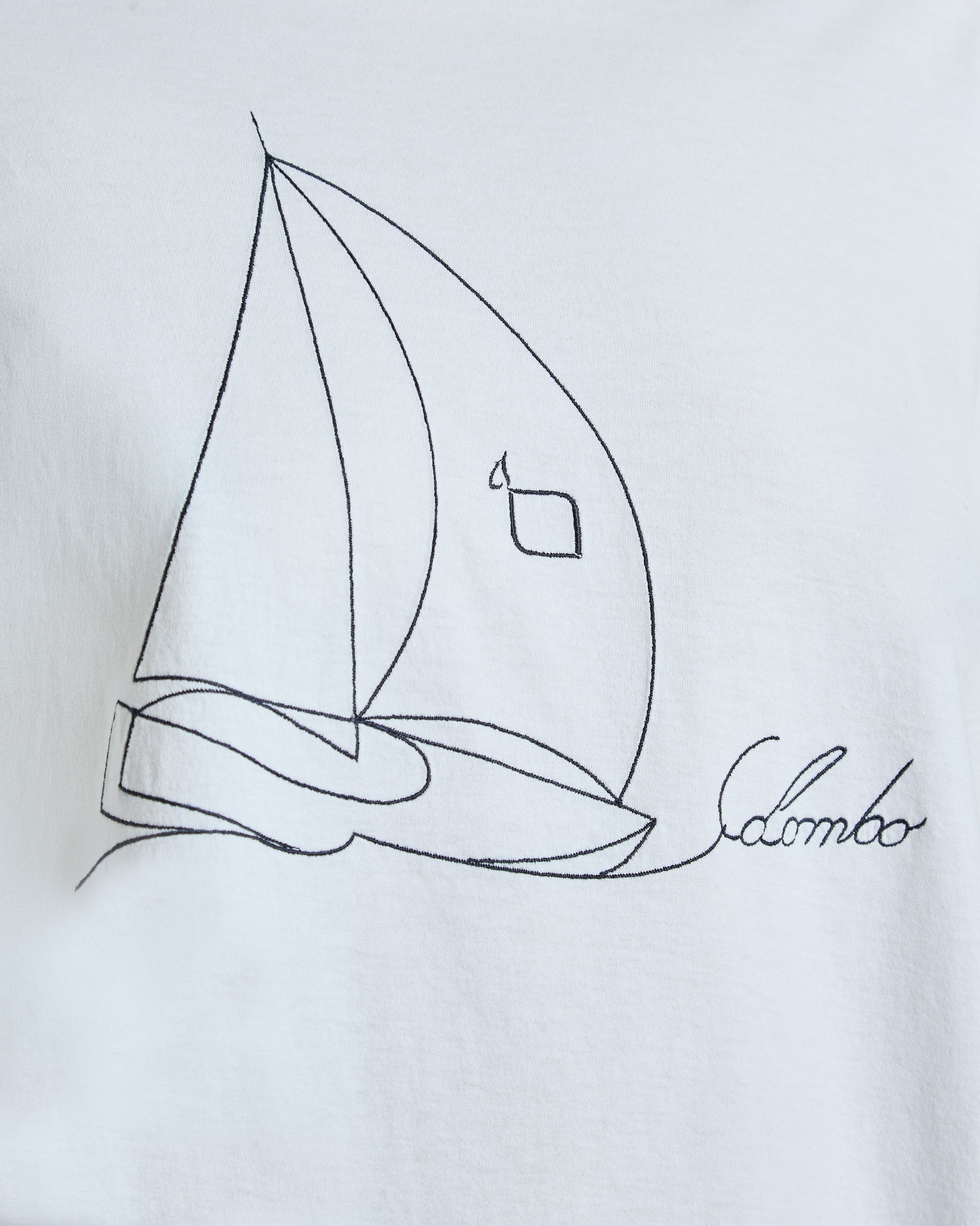 T-Shirt darüber mit Rundhalsausschnitt aus Baumwolle mit gesticktem Logo