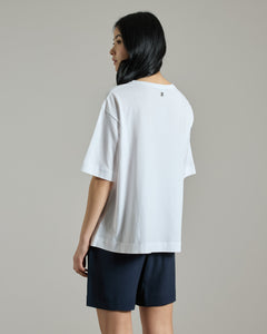 Cotton crewneck over t-shirt with embroidered logo 4
