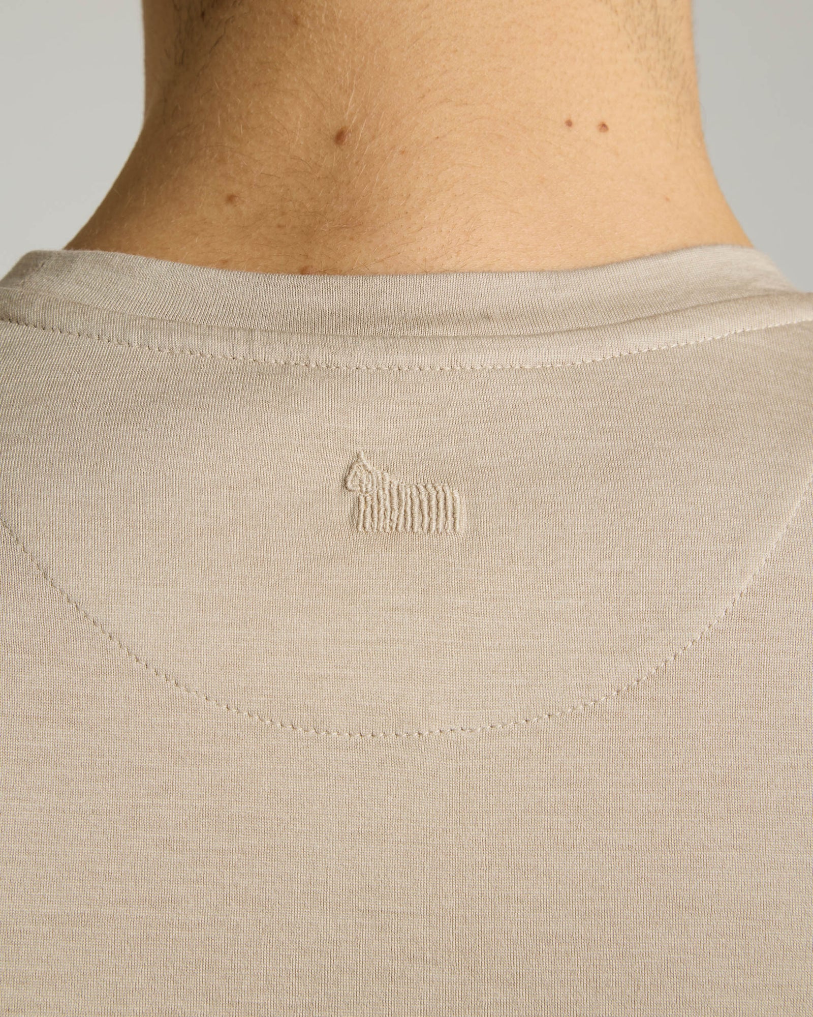 Crew Neck Cotton and Silk T-Shirt 3